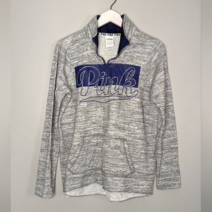 Victoria Secret, Pink quartz zip pullover sweater. In great condition, Small.